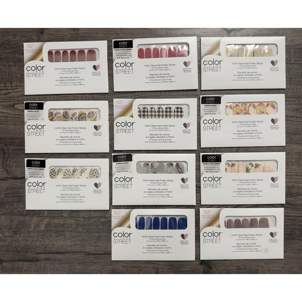 LOT OF 11 Color Street Nail Polish Strips New Sealed Retired HTF Variety Bundle